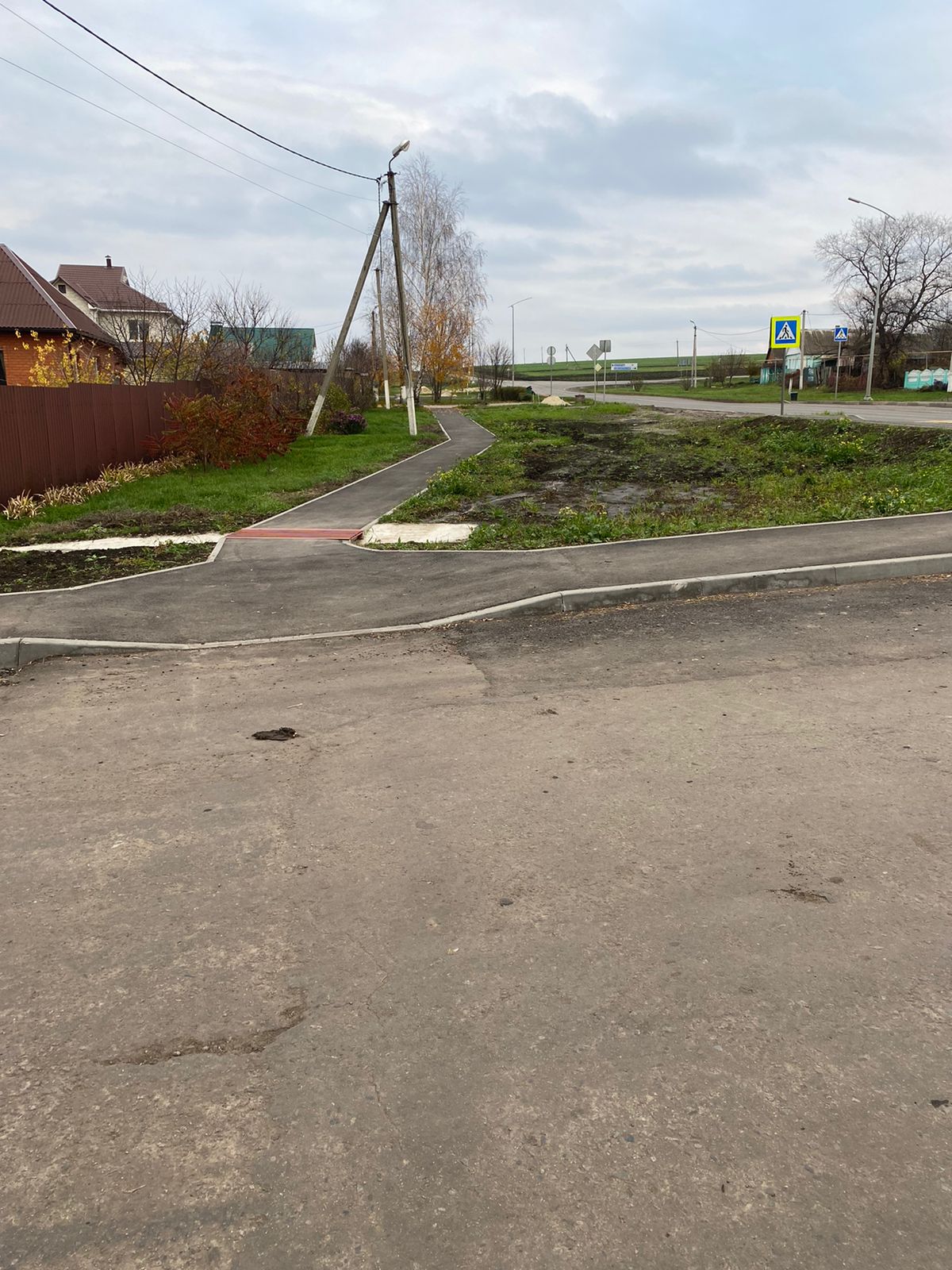 Ремонт тротуара по нечетной стороне ул. 70 лет Октября в с. Ближнее, Белгородский район.