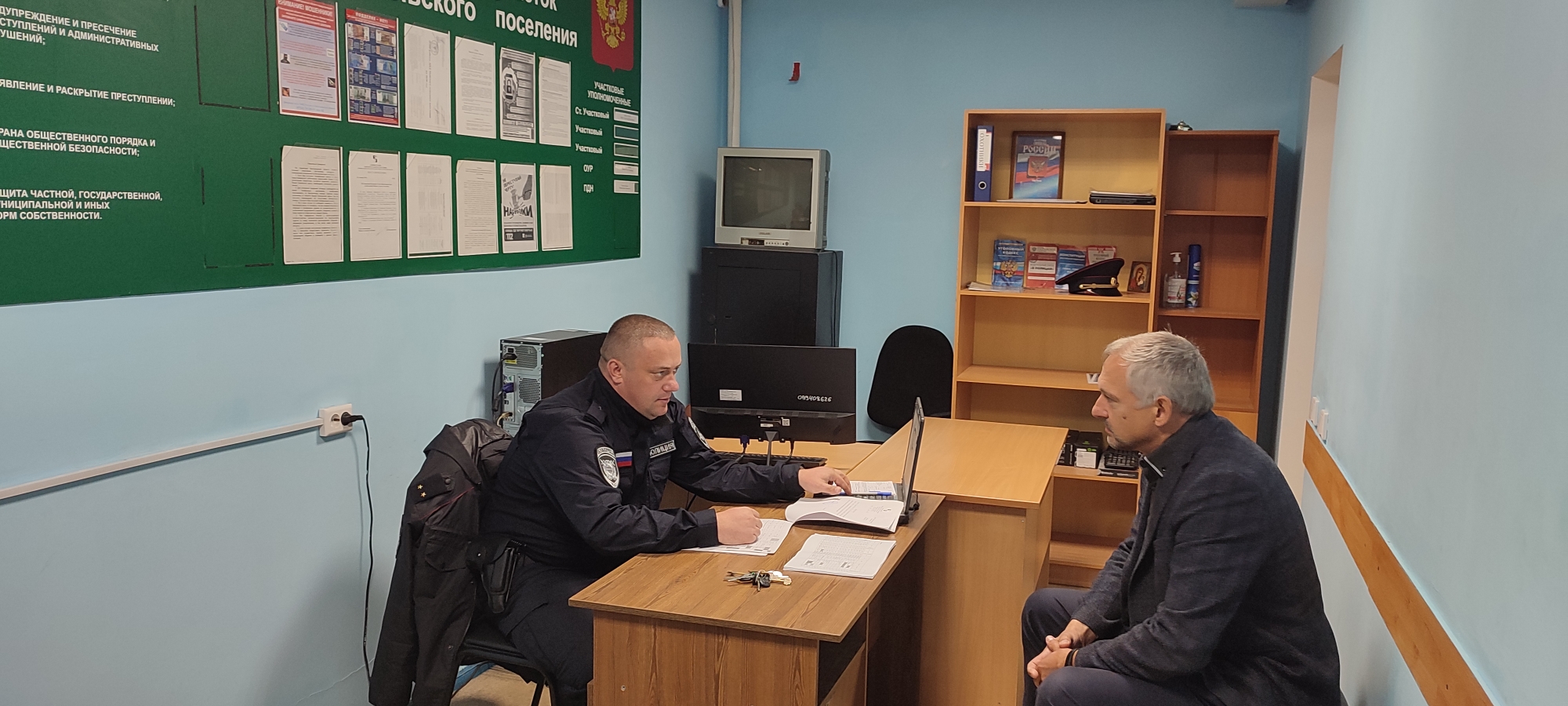 Представитель Общественного совета Валерий Прокофьев посетил с проверкой участковый пункт полиции