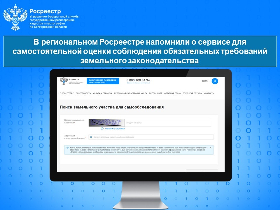 В региональном Росреестре напомнили о сервисе для самостоятельной оценки соблюдения обязательных требований земельного законодательства.