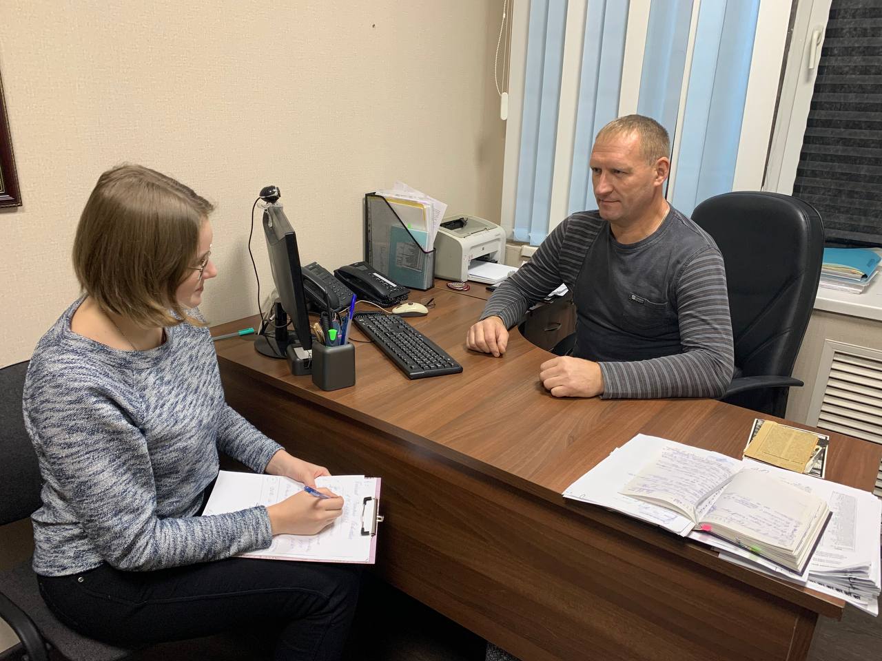 Сотрудники ОМВД России по Белгородскому району встретились с ветераном службы участковых уполномоченных.
