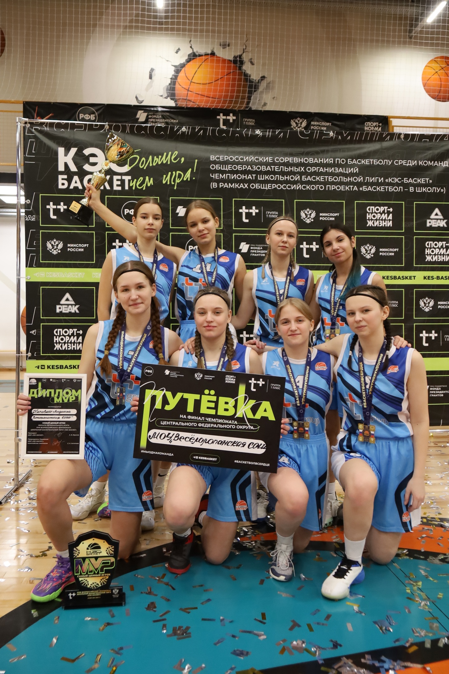 Баскетбольные команды района приняли участие в финале регионального этапа чемпионата школьной лиги «КЭС-БАСКЕТ».