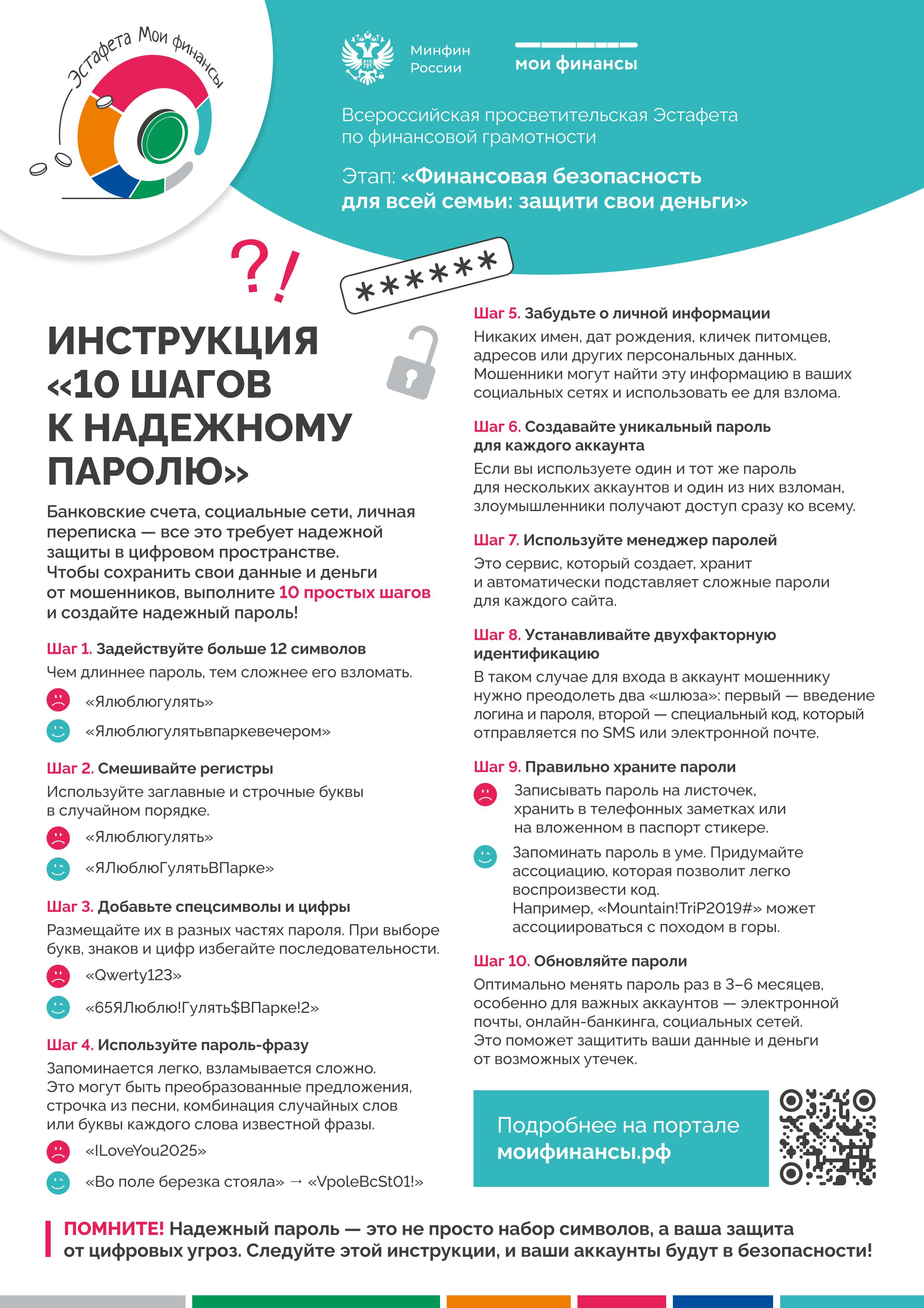 Надёжный пароль защищает ваши данные.