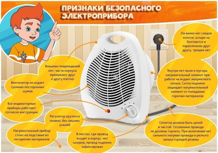 Уважаемые жители Белгородского района, напоминаем вам о правилах эксплуатации отопительных электроприборов.