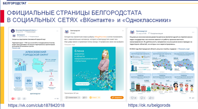 Вопросы совершенствования статистической информации на территории Белгородской области.