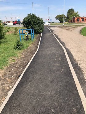 В посёлке Северный завершился ремонт тротуара.